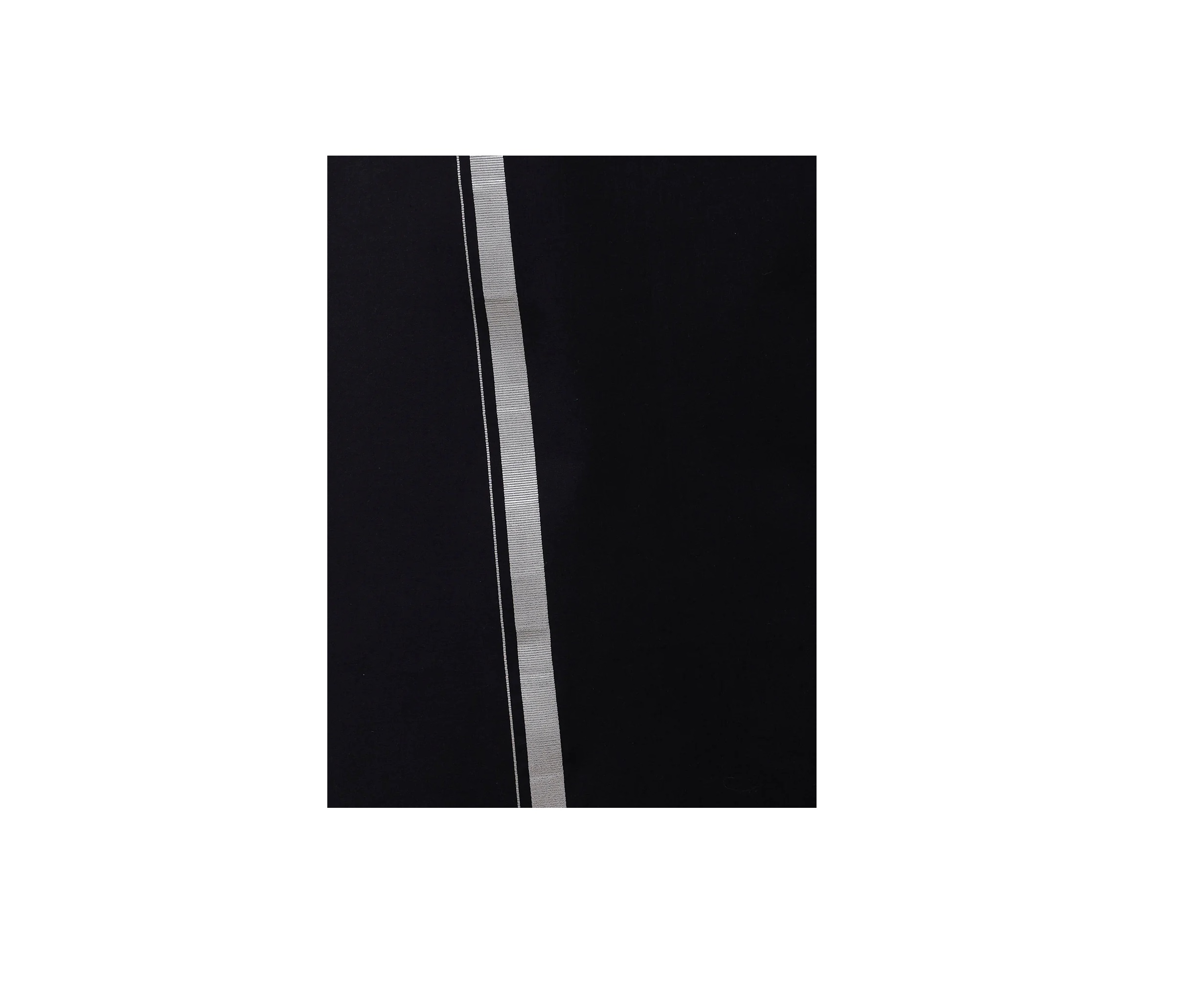 Ramraj Mens Silver Border Colour Dhoti Black Cosmic Silver Black