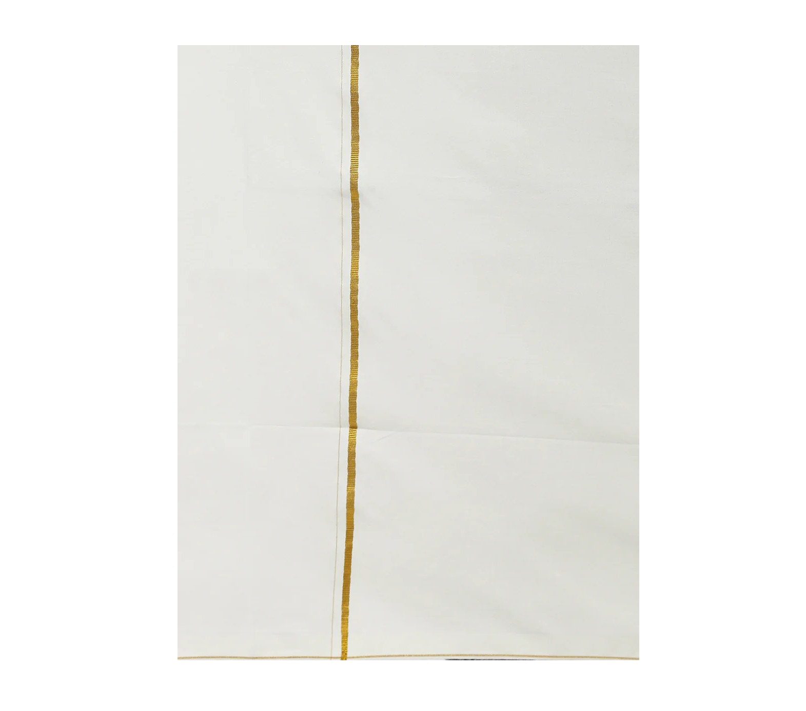 Ramraj Mens Single Dhoti Cream with Smart Nice Gold Jari