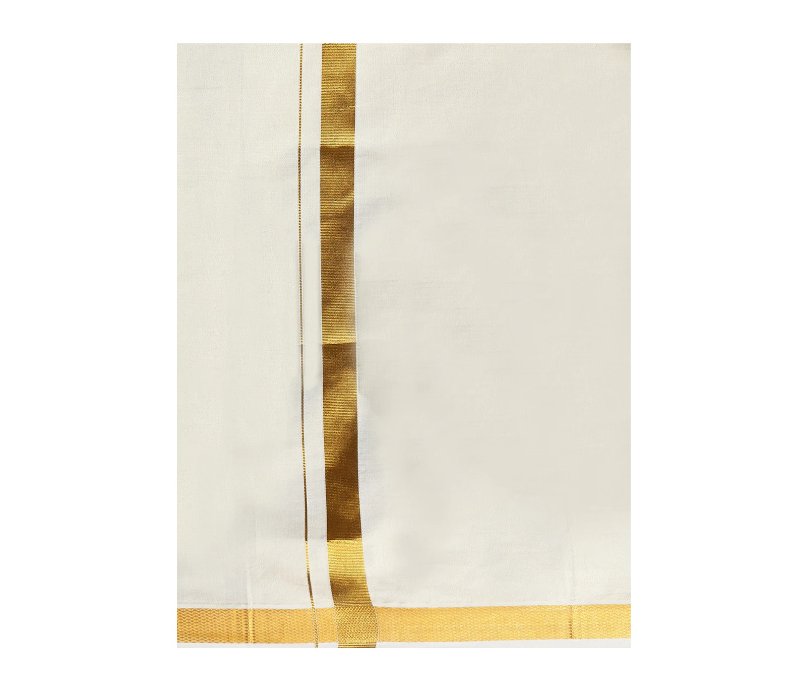 Ramraj Mens Single Dhoti with Gold Jari Tissue Grand 1 inch Dhoti