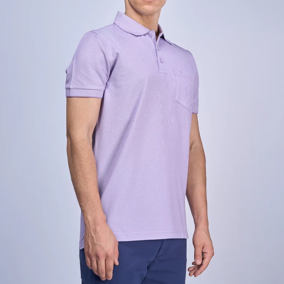 Ramraj Mens Smart Fit Expert Polo Burnt Purple color Chest Pocket T shirt-EP20