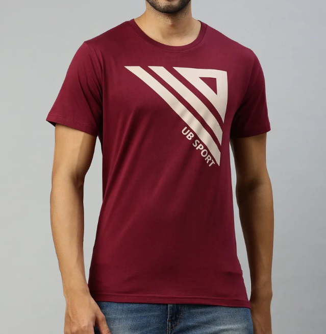 Ramraj Purple Graphic Printed Round Neck Casual T-Shirt GT39