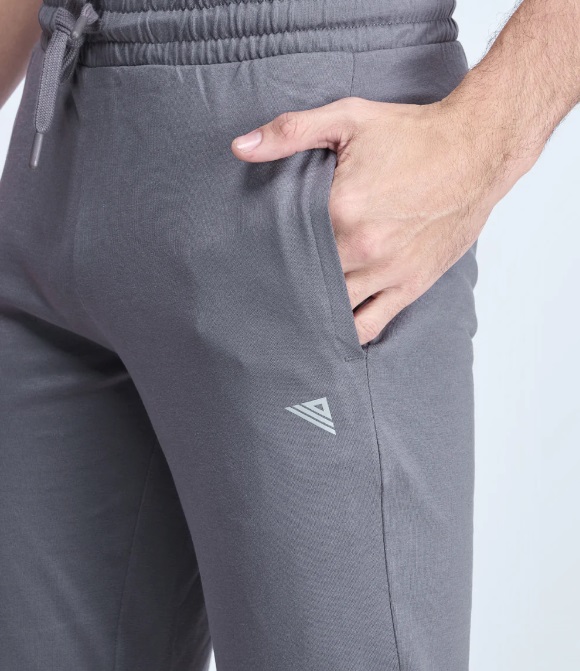 Ramraj Super Combed Cotton Side Sew Panel Smart Fit Zipper Pocket Track Pant Beige