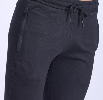 Ramraj Super Combed Cotton Side Sew Panel Smart Fit Zipper Pocket Track Pant Black-ETK1