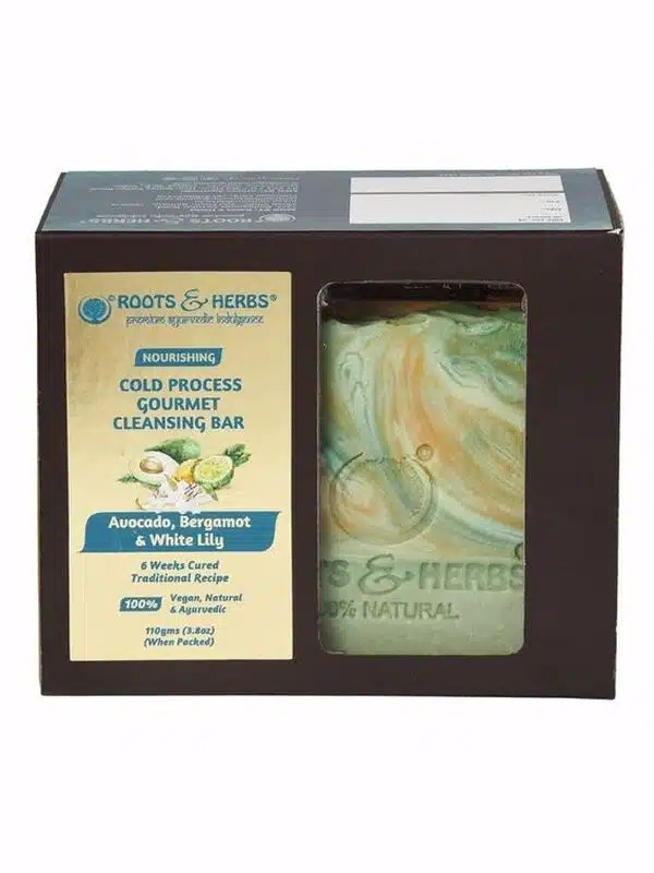 Roots and Herbs Nourishing Avocado, Bergamot & White Lily Soap