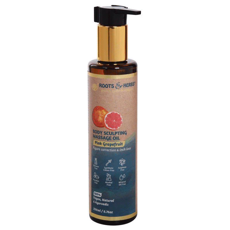 Roots and Herbs Pink Grapefruit Body Sculpting Massage Oil