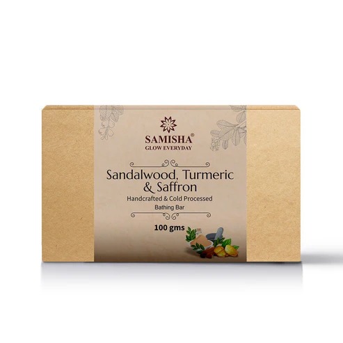 Samisha Organic Sandalwood, Saffron & Turmeric Soap