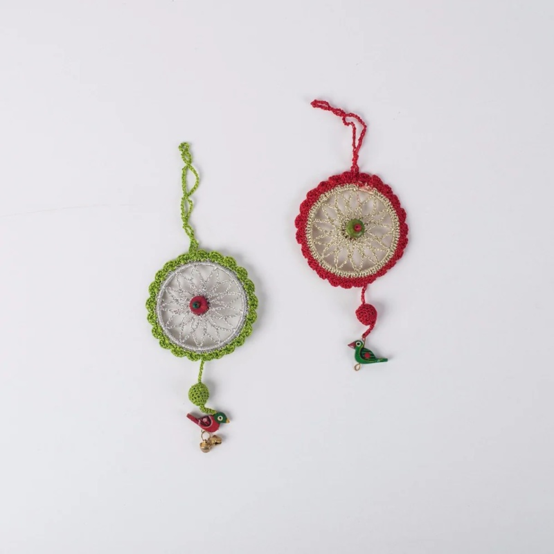 Samoolam Handmade Christmas Tree Decorations - Dreamcatcher (Set of 2)