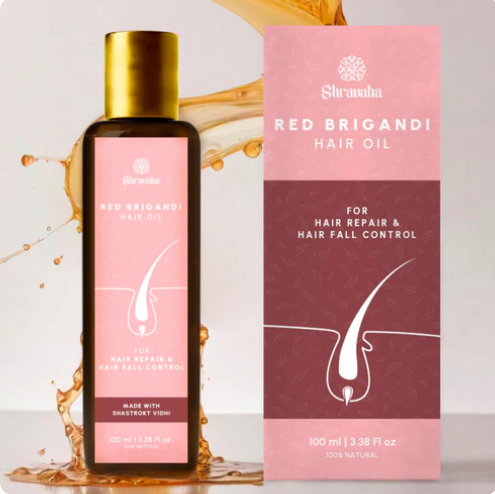 Shravaha Ayurvedic Red Brigandi Anti Hair Fall Oil 