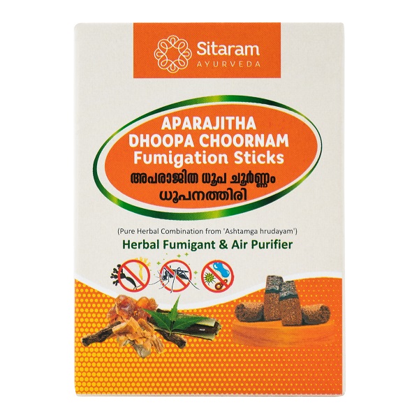 Sitaram Ayurveda Aparajitha Dhoopa Choornam Fumigation Sticks