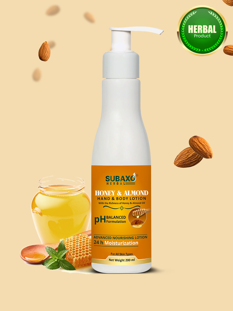 Subaxo Herbal Honey & Almond Face,Hand & Body Lotion