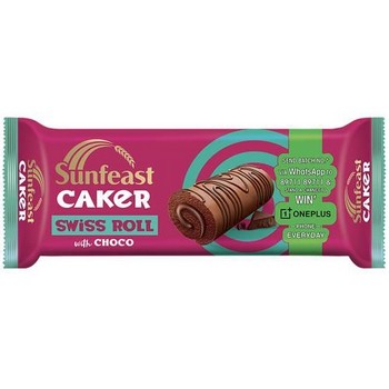 Sunfeast Caker Swiss Roll Cake Chocolate