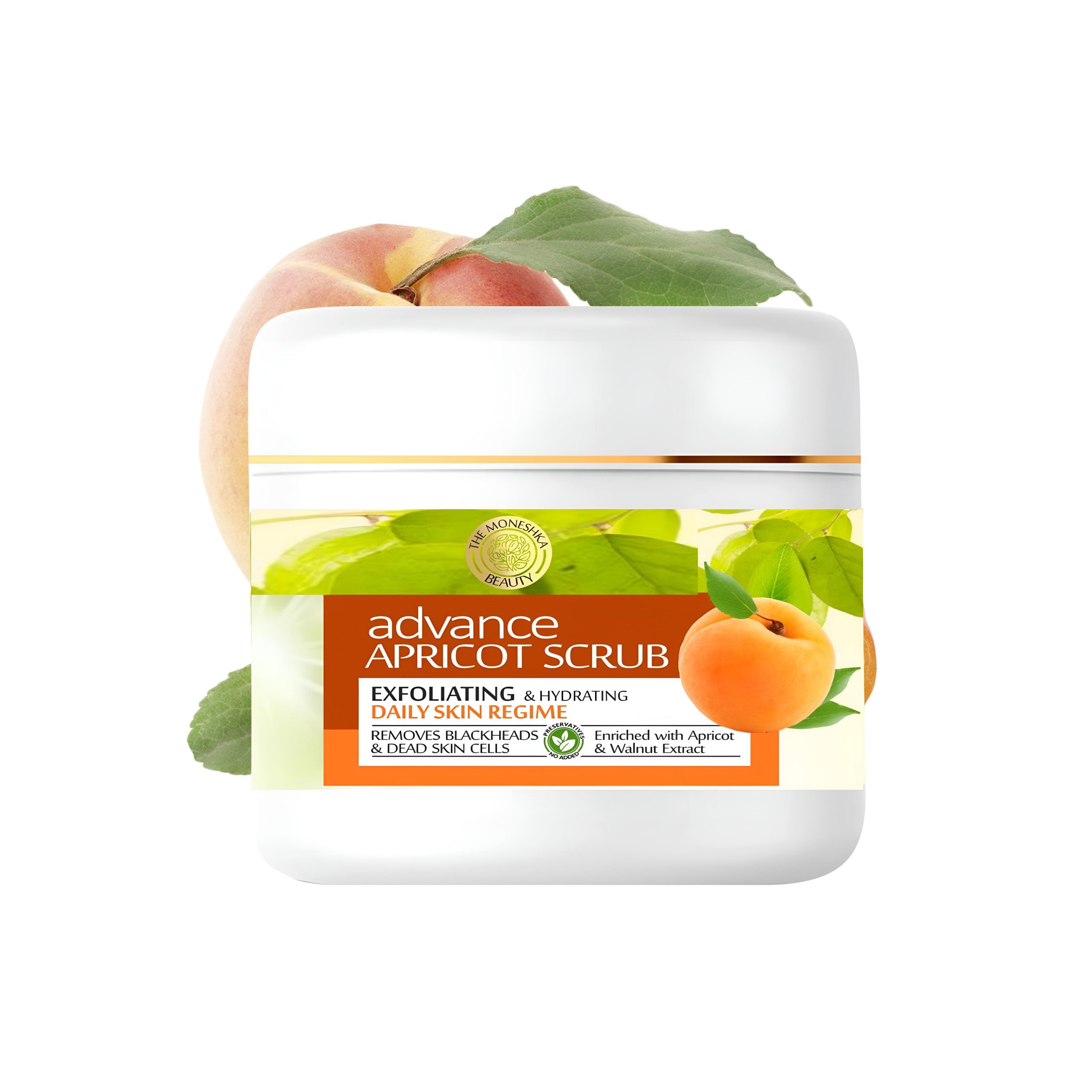 The Moneshka Beauty Apricot Brightens & Evens Skin Tone Scrub
