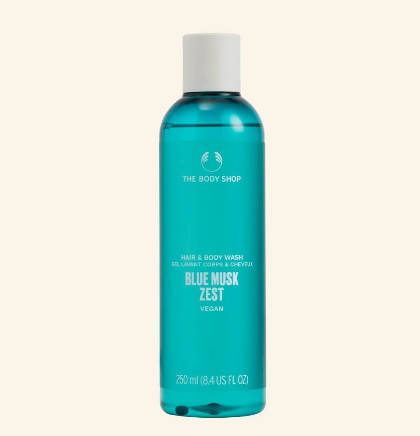 The body shop Blue Musk Zest Hair And Body Wash