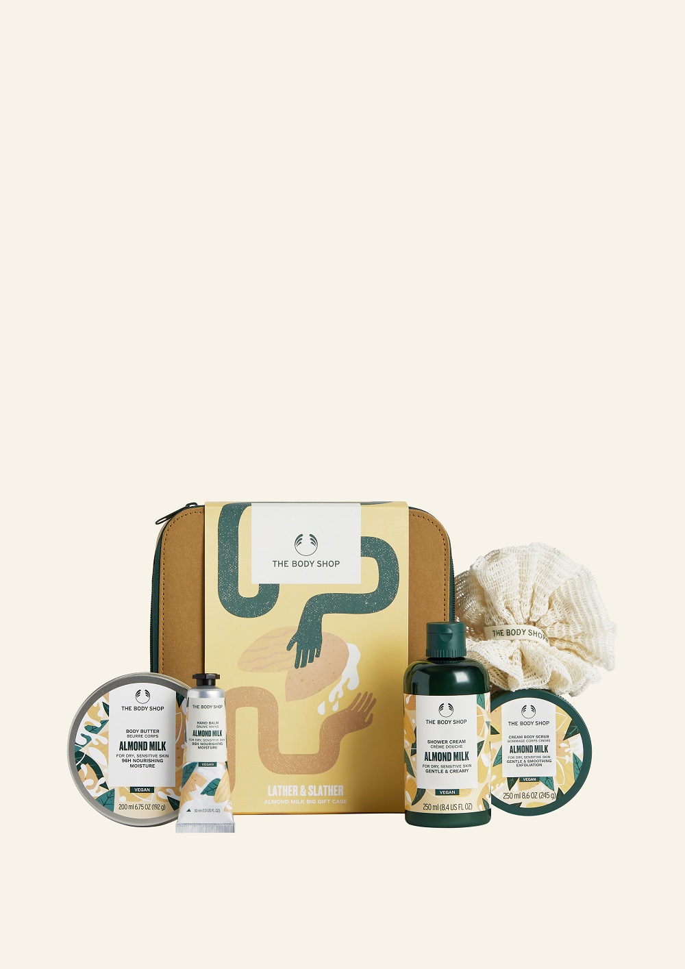 The body shop Lather & Slather Almond Milk Big Gift Case