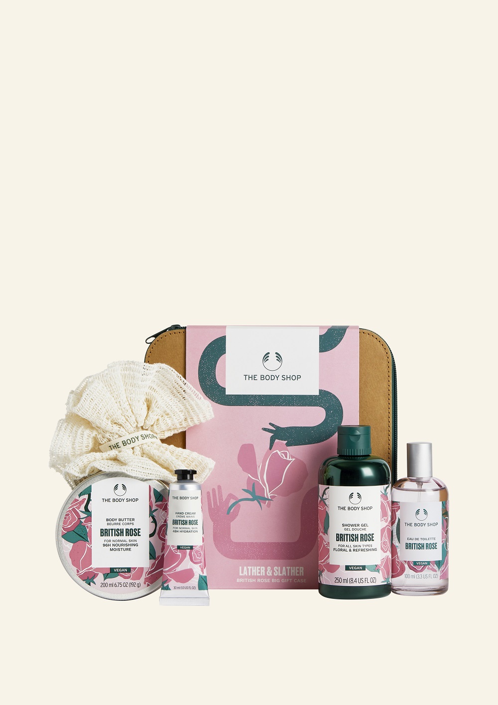 The body shop Lather & Slather British Rose Big Gift Case
