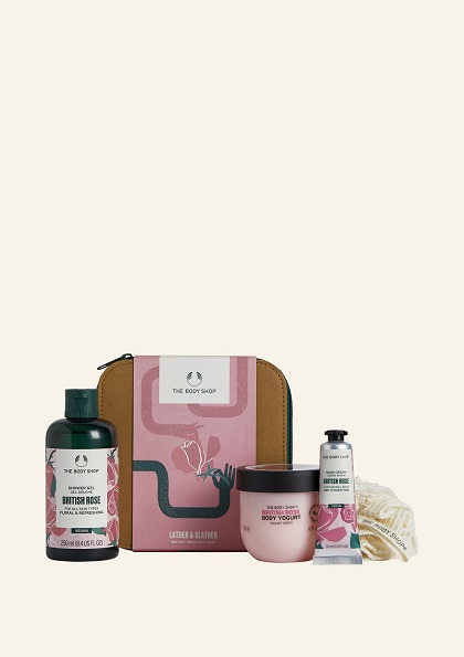 The body shop Lather & Slather British Rose Gift Case