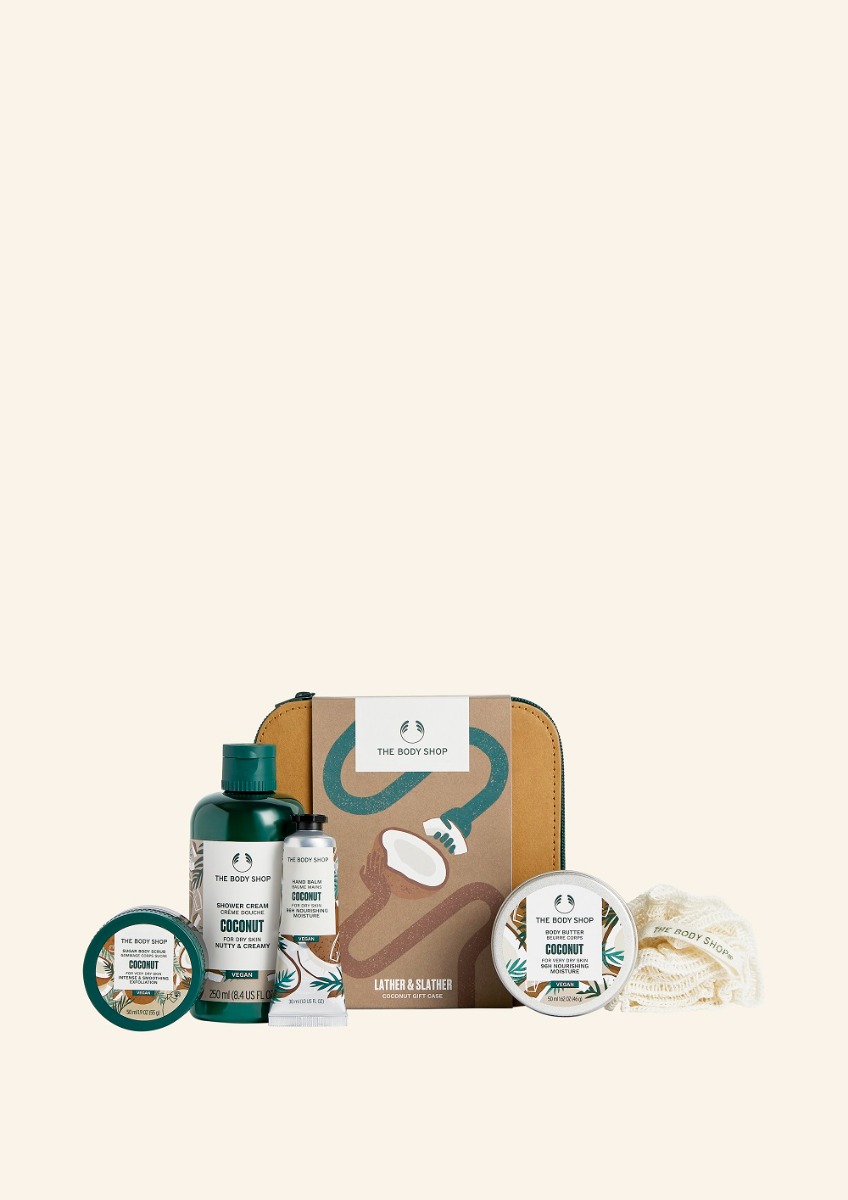 The body shop Lather & Slather Coconut Gift Case