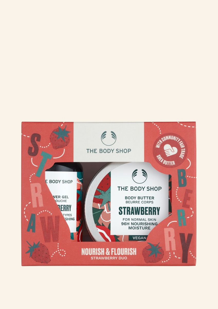 The body shop Nourish & Flourish Strawberry Duo