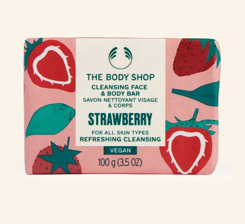 The body shop Strawberry Cleansing Face & Body Bar