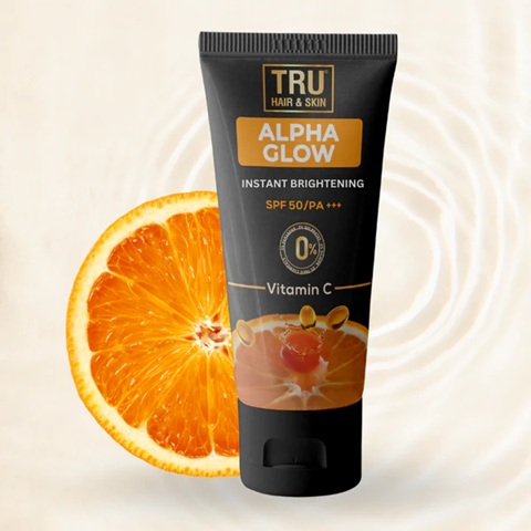 Tru Hair and Skin Alpha Glow Instant Brightening SPF 50