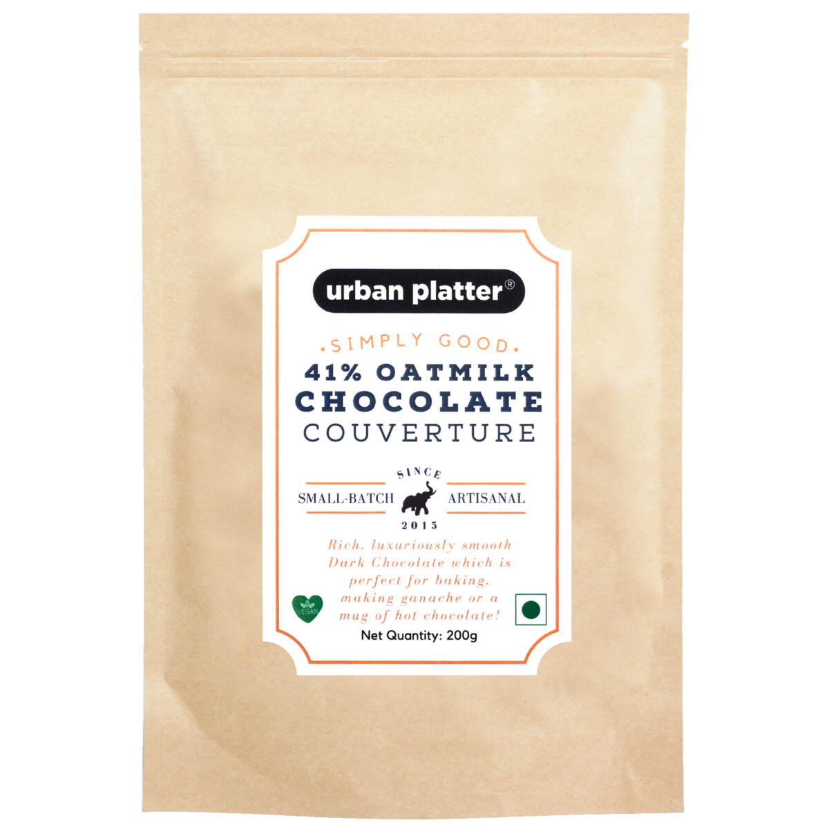 Urban Platter Oat Milk Cooking Chocolate Slab