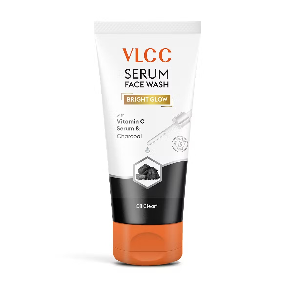 VLCC Bright Glow Serum Face Wash with Vitamin C Serum & Charcoal