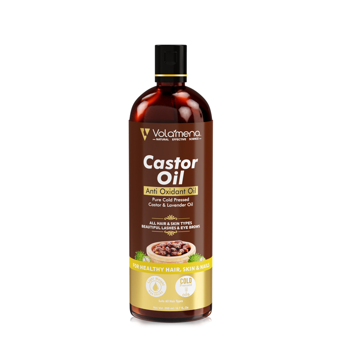 Volamena Pure Cold Pressed Castor Oil