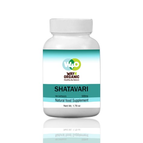 Way4Organic Pure Shatavari Capsules for Womens Health