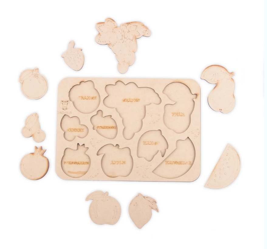Wooden Puzzle - 10 x 7 Inches - Fruits Puzzle