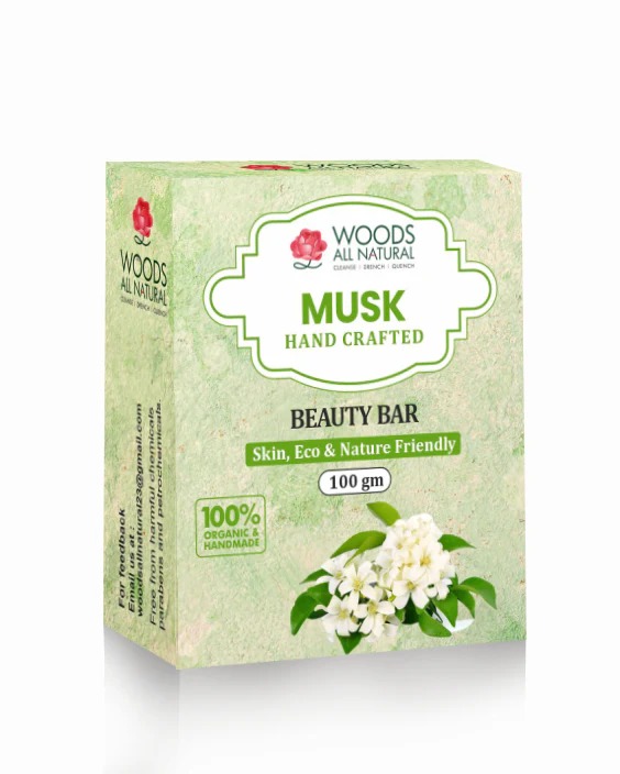 Woods All Natural Musk Handcrafted Beauty Bar