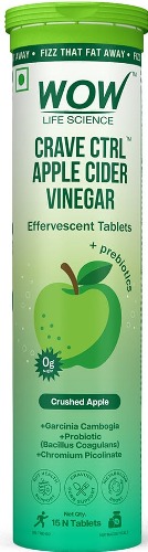 Wow Skin Science Crave Ctrl Apple Cider Vinegar Effervescent Tablets