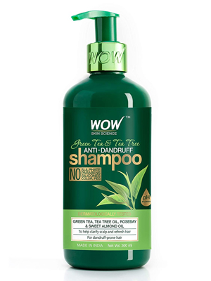 Wow Skin Science Green Tea and Tea Tree Anti Dandruff Shampoo