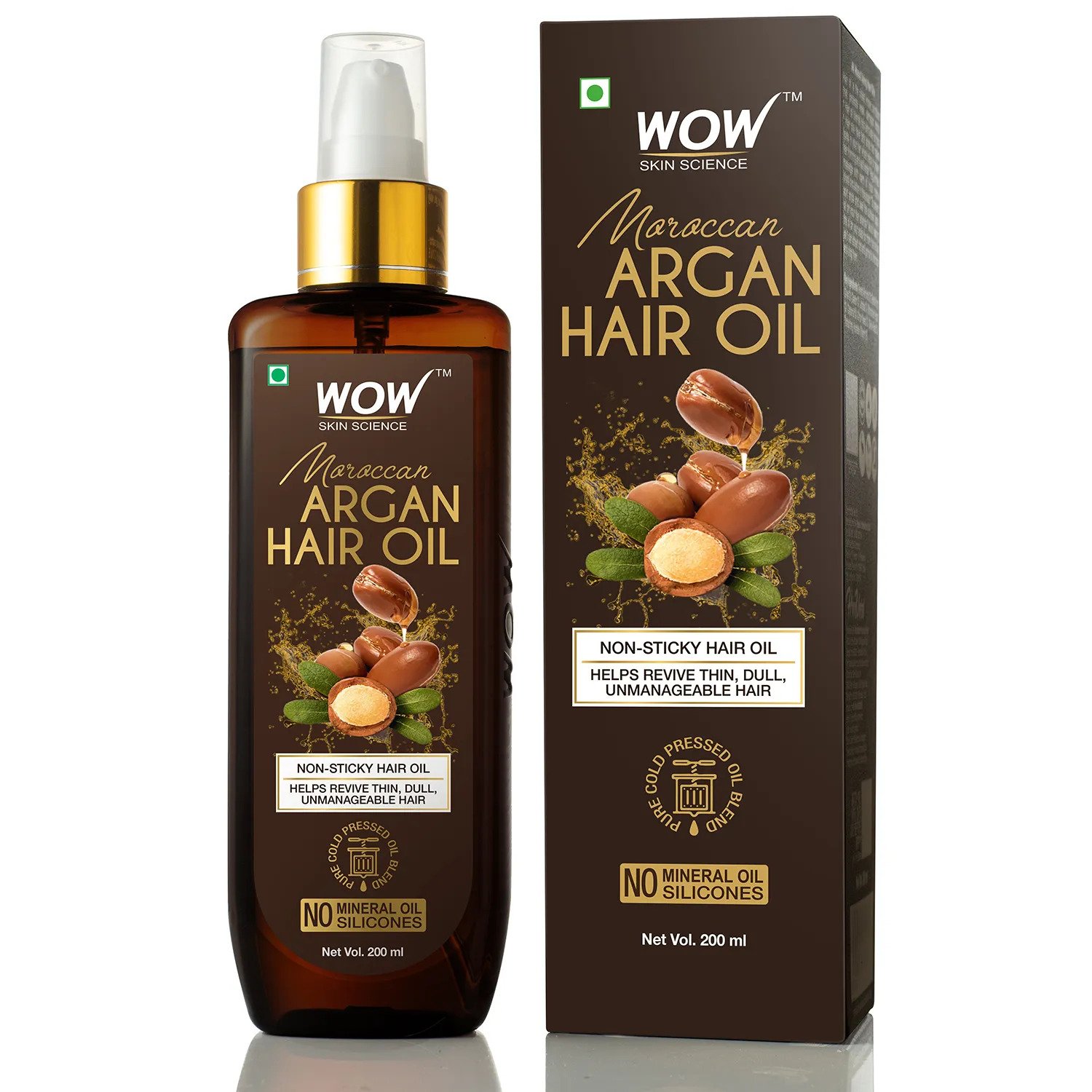 Wow Skin Science Moroccan Argan Hair Oil 