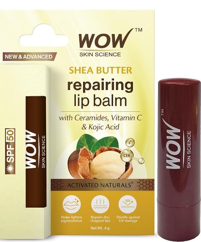 Wow Skin Science Shea Butter & Ceramides SPF 50 Repairing Lip Balm
