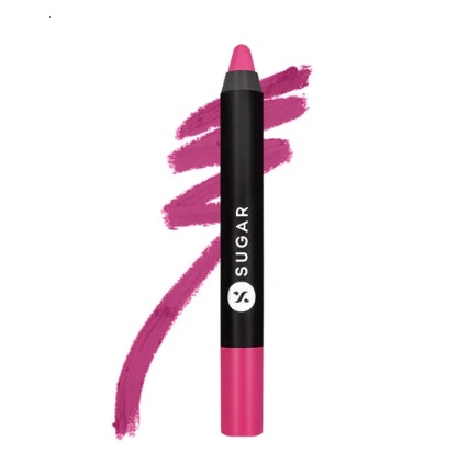 Sugar Cosmetics Matte As Hell Crayon Lipstick - 02 Mary Poppins (Fuchsia)