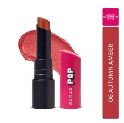 Sugar Cosmetics POP Ultrastay Transferproof Lipstick - 06 Autumn Amber