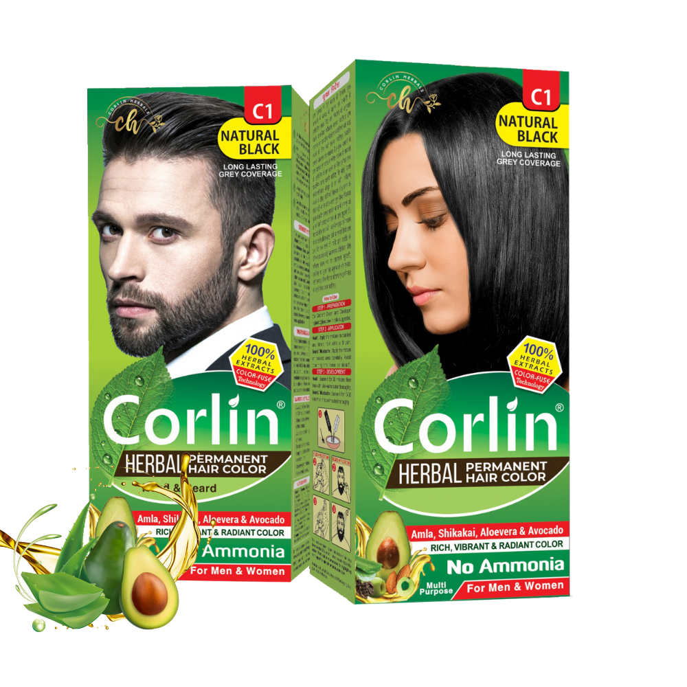 Corlin Herbals Permanent Hair Color Cream Shade C4 Dark Brown