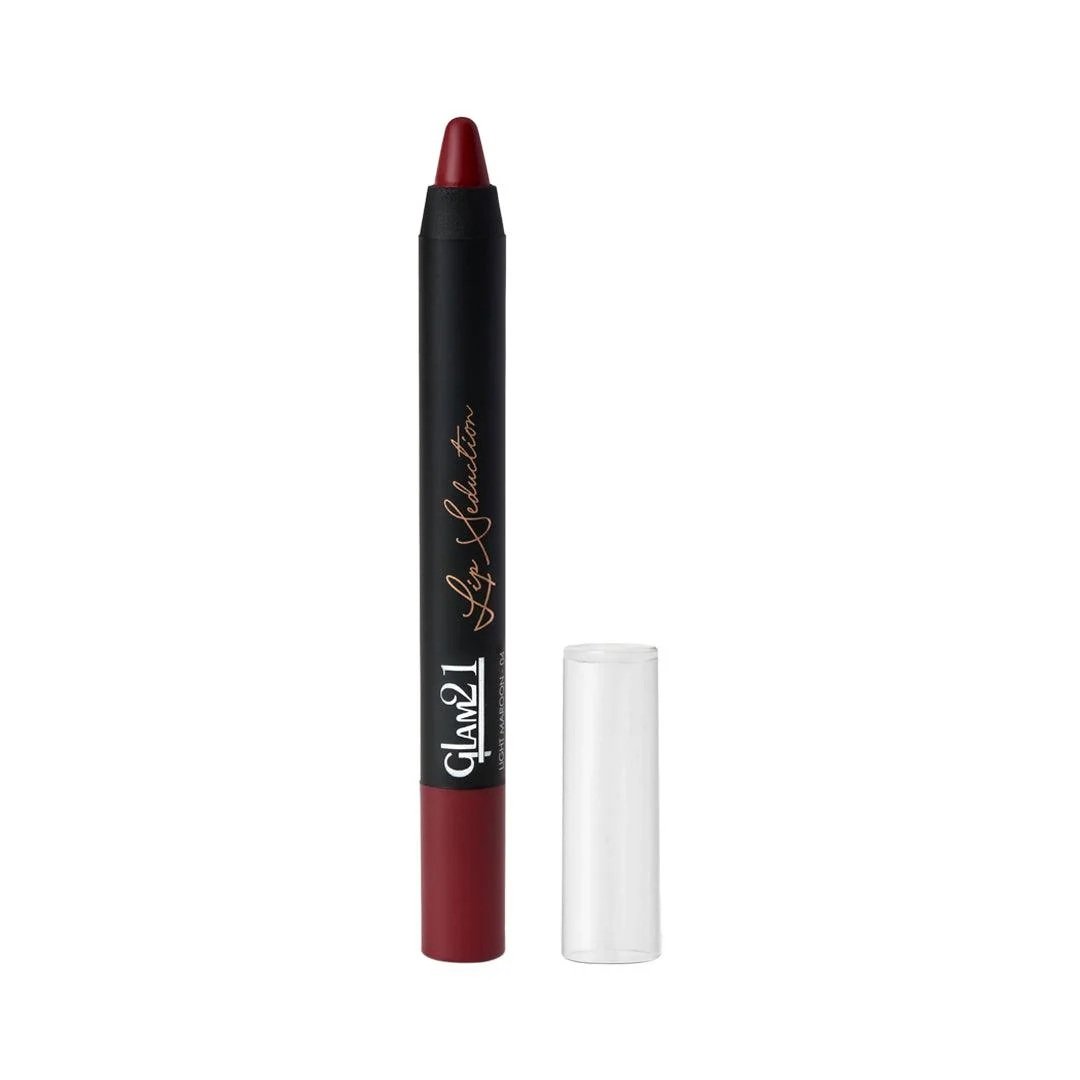 Glam21 Lip Seduction Non-Transfer Crayon Lipstick - Light Maroon