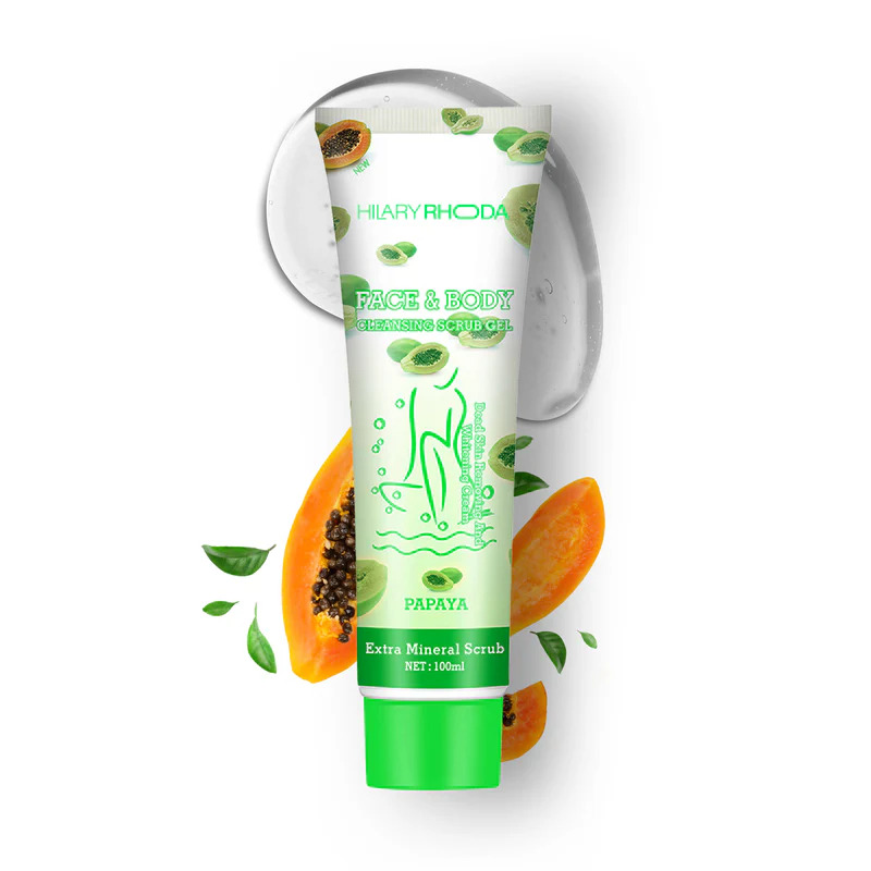 Hilary Rhoda Face & Body Cleansing Scrub Gel Papaya Freshness