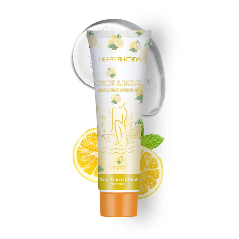 Hilary Rhoda Face & Body Cleansing Scrub Gel Zesty Lemon