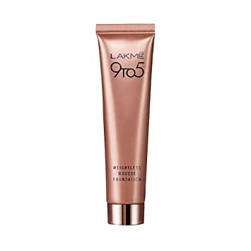 Lakme 9 to 5 Weightless Mousse Foundation Nude Brown 25 grams