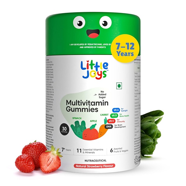 Little Joys Multivitamin Gummies Strawberry Flavour 7 to 12 years