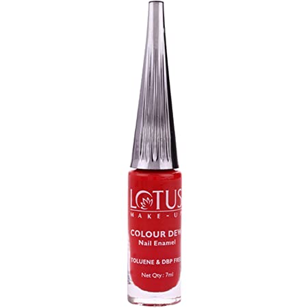 Lotus Herbals Nail Enamel Colour Dew Crimson Red 7 ml
