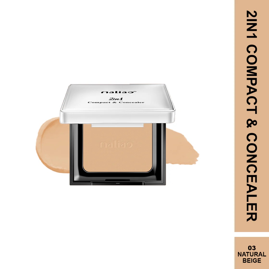 Maliao 2 in 1 Compact & Concealer - NATURAL BEIGE