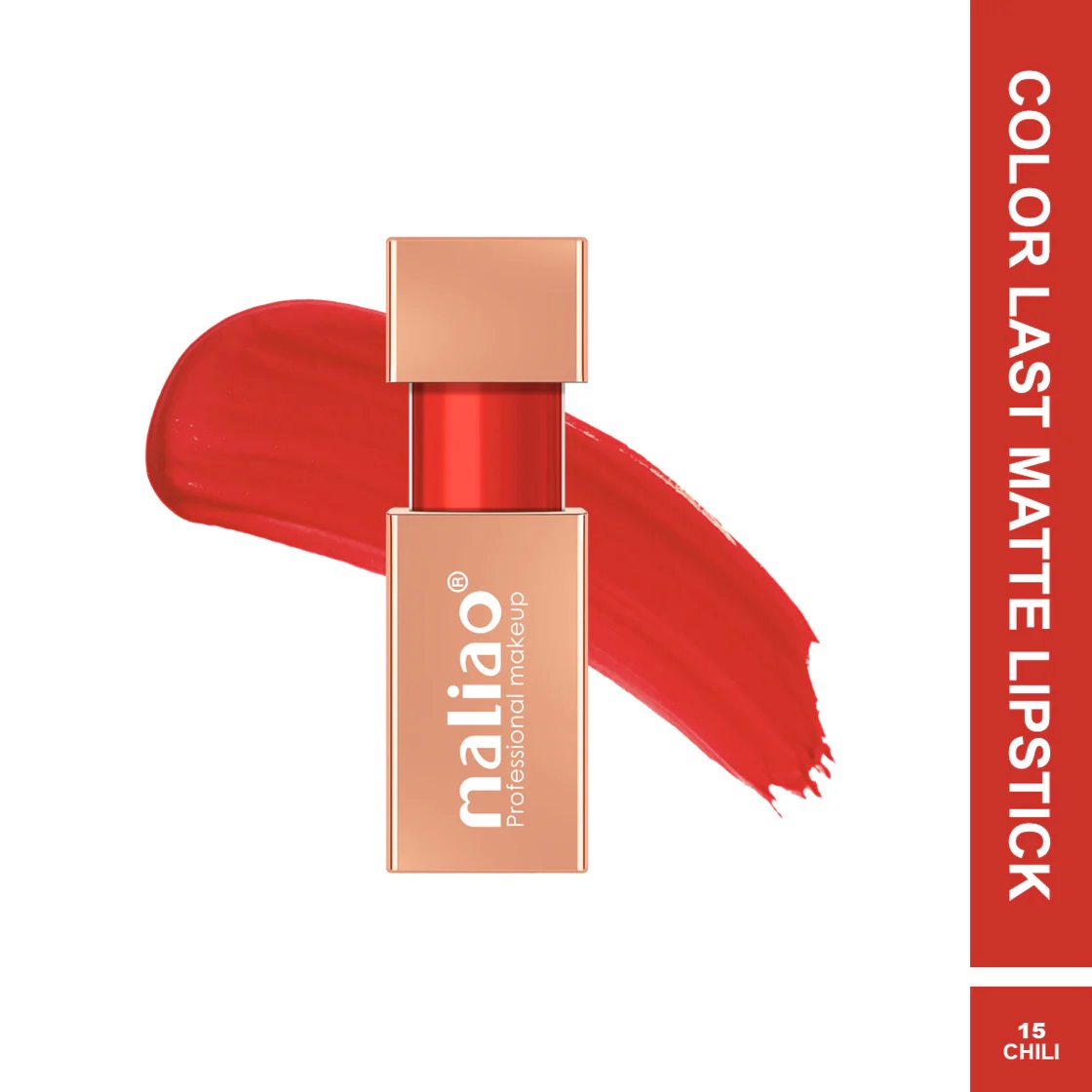 Maliao Color Last Matte Lipstick - Long-Lasting - CHILI