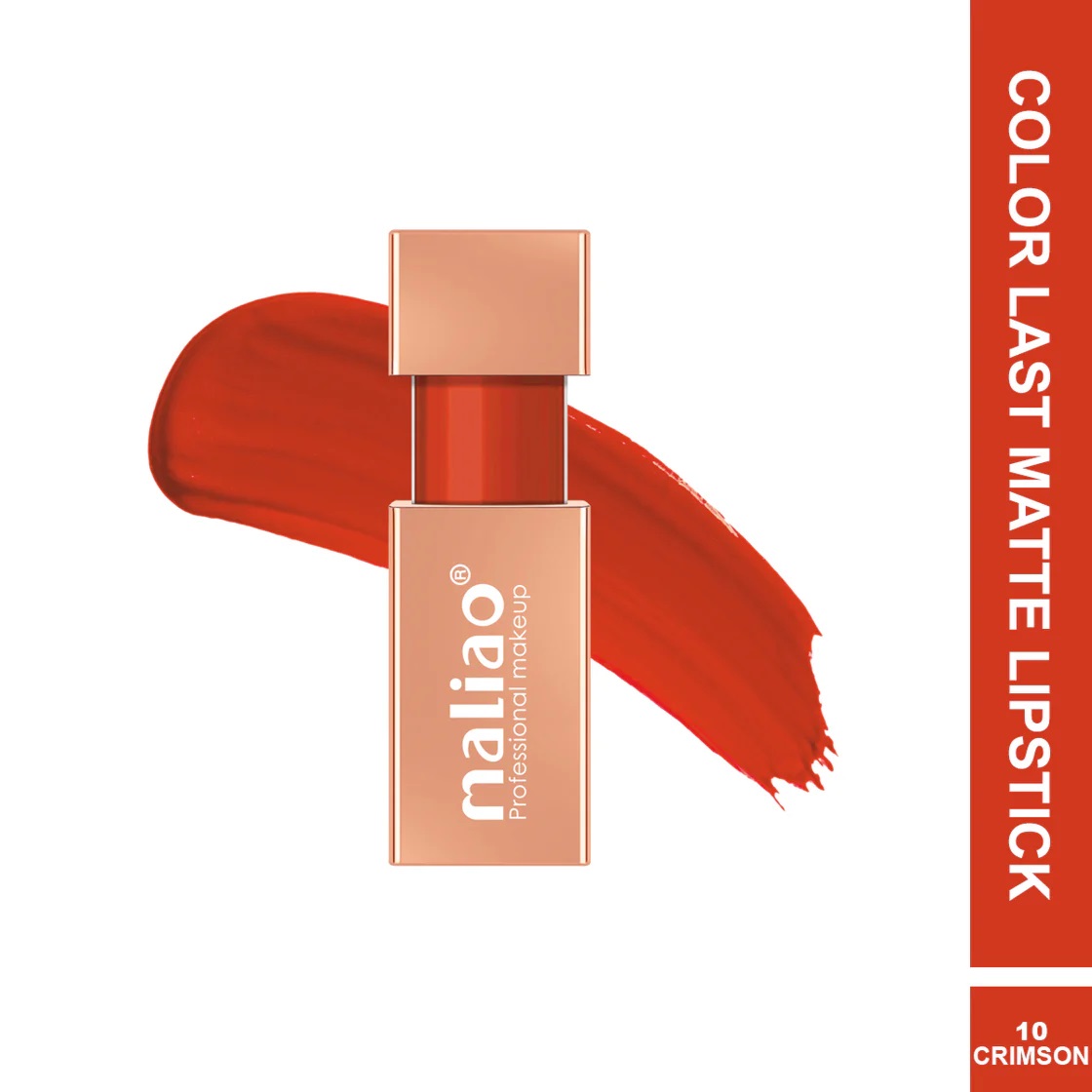 Maliao Color Last Matte Lipstick - Long-Lasting - CRIMSON