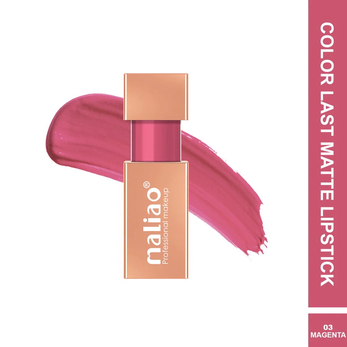Maliao Color Last Matte Lipstick - Long-Lasting - MAGENTA