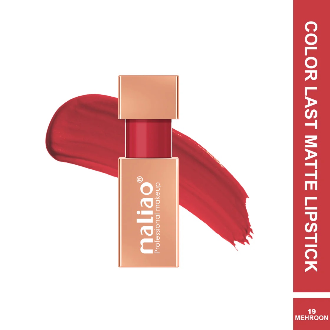 Maliao Color Last Matte Lipstick - Long-Lasting - MEHROON