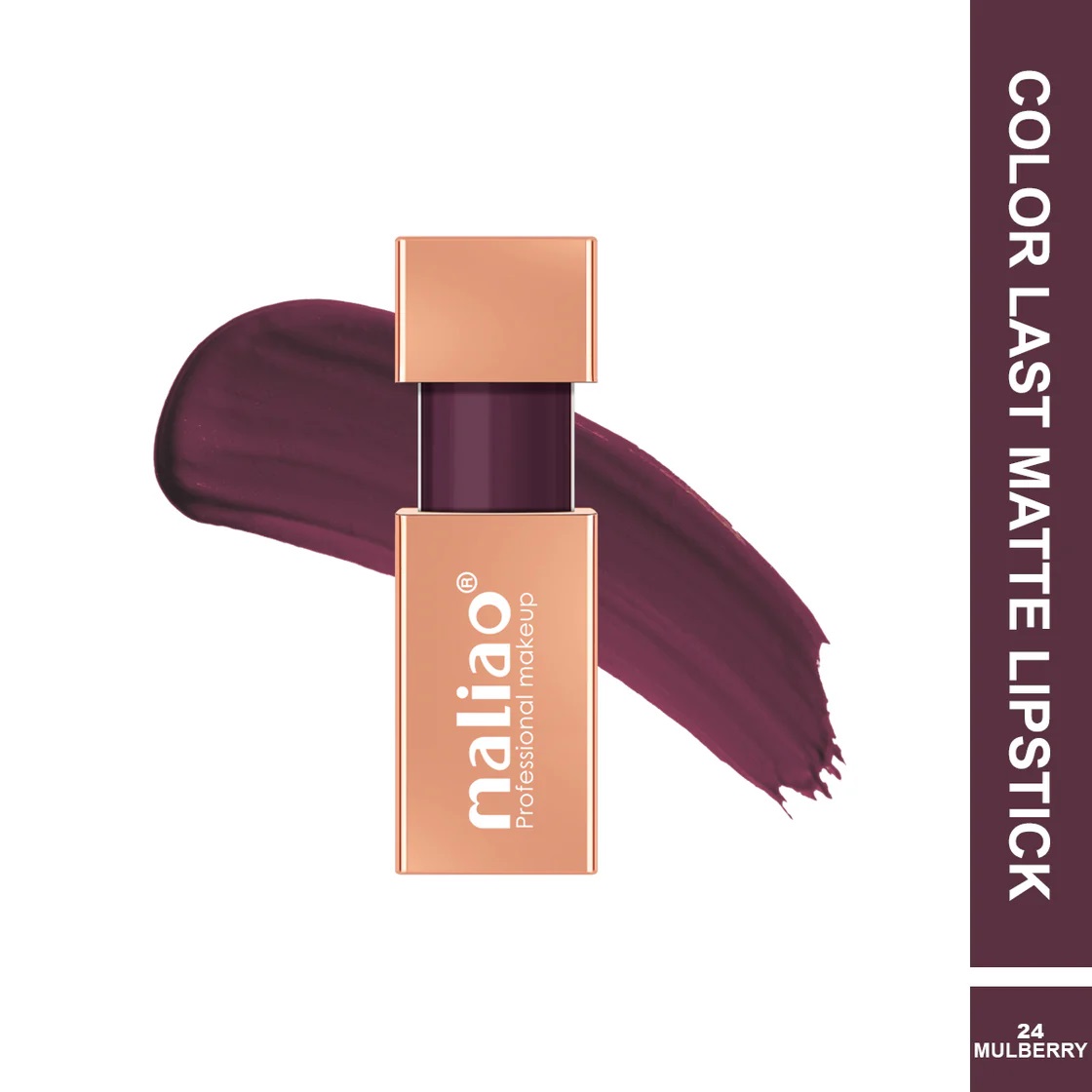 Maliao Color Last Matte Lipstick - Long-Lasting - MULBERRY