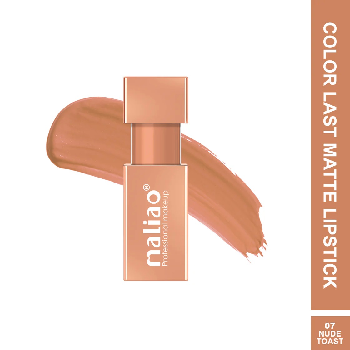 Maliao Color Last Matte Lipstick - Long-Lasting - NUDE TOAST